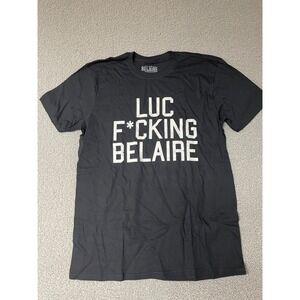 Luc Belaire T-Shirt mens large For Staff Only Rare France Black White Wine